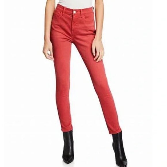 Mother Denim High Waisted Looker in Hot Rod Red - Picture 9 of 10